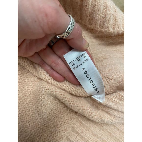 Anthology Knit Pale Pink Acrylic Blend Turtleneck Sweater Sz 16/18 (XL), MP $129 - Picture 5 of 8